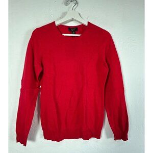 Charter Club Luxury Women's Cashmere Pullover Sweater Knitted Red Size Small NWT